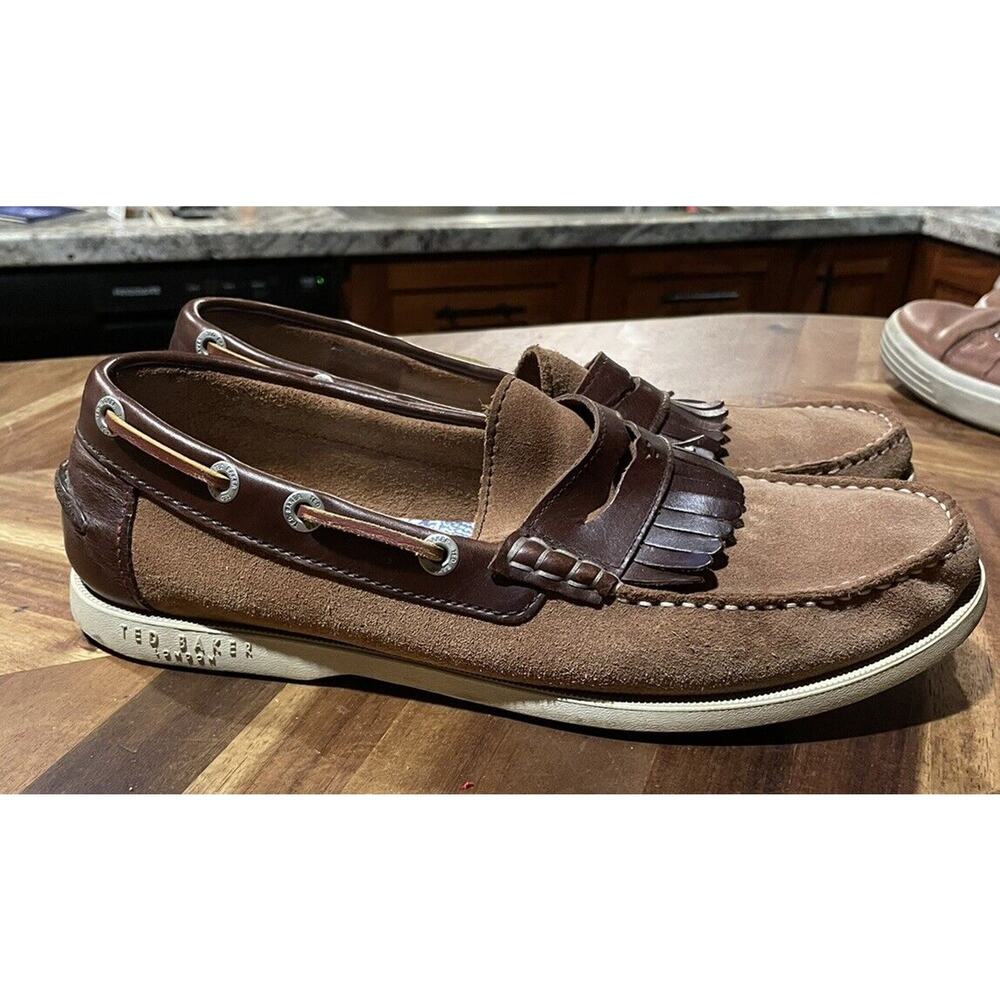 Ted Baker London Shoes Leather Loafers Boat Shoe Mens Size 11